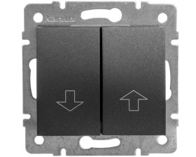 LOGI Łącznik żaluzjowy śrubowy 10AX 250V grafit 021100141 25255