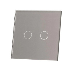 Livolo SREBRNY METALIZOWANY PANEL SZKLANY 702-64