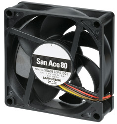 Wentylator osiowy 12 V DC DC 80 x 80 x 25mm 7.2W 124m³/h 48dB(A) 600mA