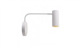 Kinkiet Lampa Ścienna Tubo Kolor Biały Metal, Gu10 Ip20 20034-Wh-N Zuma Line