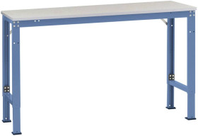 Manuflex AU8009.5007 Stół roboczy UNIVERSAL z płytą dekoracyjną PCW, szer. X gł. X wys. = 1000 x 600 x 722-1022 mm brill