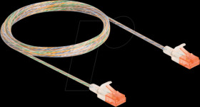 80354 Patch cable Cat.6A U/UTP Slim 2 m transparent