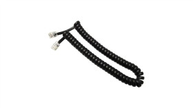 Kabel Telefoniczny Spiralny Rj10 4P4c 4,5M Czarny Słuchawkowy