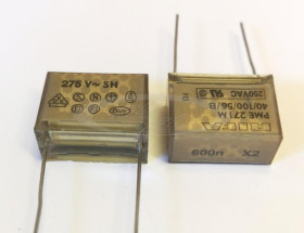 600nF 275VAC X2 R=25,4mm kondensator papierowy PME271M660K RIFA
