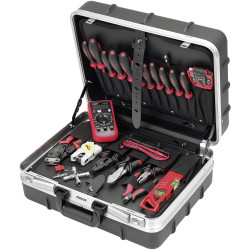 Cimco 170530 Tool Box Shock-Proof Robust with VDE Tools and Multimeter