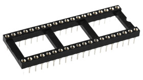 Podstawka DIL 2.54mm Pitch 15.24mm Row Spacing 40-pinowe, Przepust Toczony Pin, 5A Winslow