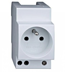 Gniazdo na szynę DIN, Typ E, z zaciskami śrubowymi