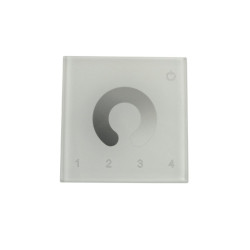 Sterownik LED ściemniacz 4stref. 5-24V biały podtynk dotykowy