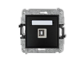 MINI Gniazdo USB-AB 2.0 czarny mat 12MGUSB-3 KARLIK