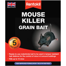 Rentokil PSM21 Mouse Killer Grain Bait (Sachets 5)