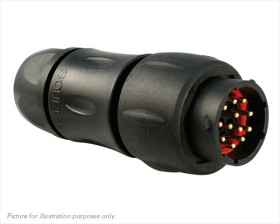 Złącze wielostykowe przemysłowe 12-pinowe Układ szeregowy Wtyczka Souriau Sunbank by Eaton