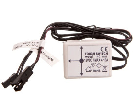 Włącznik podblatowy, do materiału o grubości do 40mm, 12V, moc maks. 50W, przewód 150mm