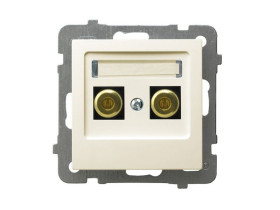 AS Gniazdo głośnikowe pojedyncze ecru GGN-1G/m/27 OSPEL