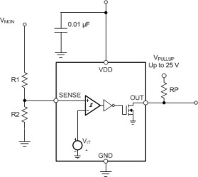 36V comparator with integrated reference