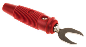 Zacisk testowy Męski Śruba typ Złącze testowe Czerwony 30A Hirschmann Test & Measurement rozmiar 4 mm