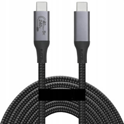 Kabel USB-C na Thunderbolt 4 1,5m 240W 40Gbps USB4 120Hz przewód adapter przejście...