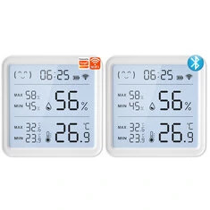 Xiaomi Smart Bezprzewodowy Czujnik Temperatury i Wilgotności z Zaawansowaną Technologią Bluetooth/WiFi Regulowane Tryby Niskie Z