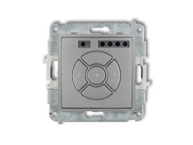 MINI Wyłącznik roletowy (przycisk centralny/dodatkowy) srebrny metalik 7MSR-6 KARLIK