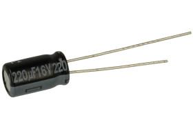 Kondensator; niskoimpedancyjny; elektrolityczny; EEUFR1C221; 220uF; 16V; FR-A; fi 6,3x11mm; przewlekany (THT); luzem; Panasonic;