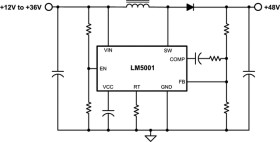 3.1-75V Wide Vin, 1A Current Mode Non-Synchronous Switch Mode Regulator