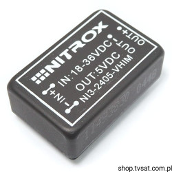 NI3-2405-VHIM DC-DC In 18-36V Out +5V 3W THT NITROX