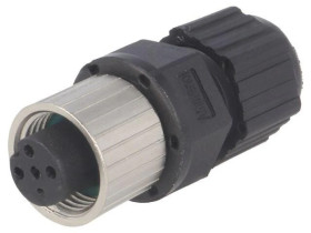 Złącze M12, żeńskie, PIN:5, wtyk, proste, 250V M12A-05BFFA-SL8001