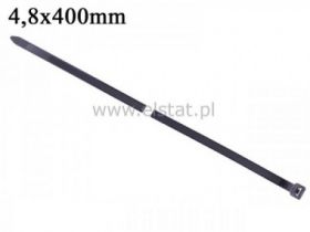 Opaska zaciskowa 4,8 x 400mm; czarna