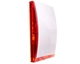 Sygnalizator optyczno-akustyczny, zewnętrzny, z czerwonym światłem LED, wewn. osłona metalowa SP-4003 R