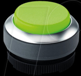 1.30.270.221/2500 FS+ 22 - push-button - metal, green, can be illuminated, protrud