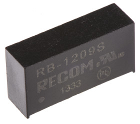 Przetwornica DC-DC, 1W, Uwe 10,8 → 13,2 V DC, Uwy 9V dc, Iwy 111mA, Recom