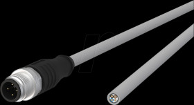 142MLA10050 Sensor cables, M12, 4-pin, plug &gt; open end, 5 m