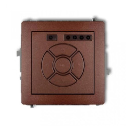 DECO Sterownik roletowy elektroniczny (ster. lokalne i pilotem, sterowanie strefą, dodatkowy przycisk) brązowy metalik 9DSR-3A