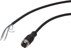 VKB05325, Kabel przyłączeniowy, 20m, M12 żeński 4pin prosty, 4x0,34mm², PUR, Ø5,5mm, 250V, -25-90C, IP67, Ekranowany