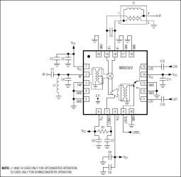 High-Linearity, 815MHz to 1000MHz Upconversion/Downconversion Mixer with LO Buffer/Switch