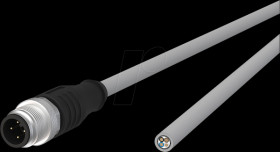 142MLA10020 Sensor cables, M12, 4-pin, plug &gt; open end, 2 m