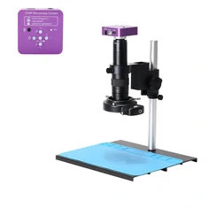 4K 51MP HDMI USB Przemysłowa kamera mikroskopowa cyfrowa z obiektywem jednoocznym 180X zoom C-Mount do naprawy PCB telefonu luto