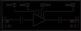 Low Noise Amplifier Chip, 29 - 36 GHz