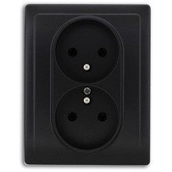 VENA Gniazdo podwójne z/u antracyt 516136