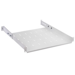 Półka regulowana do szafy RACK 19 cali 1U 450mm szara