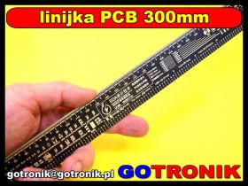 Linijka 30cm PCB czarna