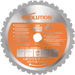 Evolution R185TCT-20MS Multi-Material Mitre Saw Blade 185 x 20mm x 20T