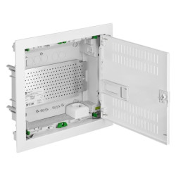 Rozdzielnica modułowa multimedialna MSF RP 1x12 podtynkowa IK05 IP30 z płytą montażową, białe 2011-00