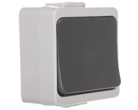 JANTAR-bis Przycisk zwierny /dzwonek/ n/t IP44 szary WNT-7J-b