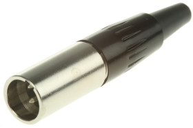 Złącze XLR 3 -pinowe Montaż na kablu Męski