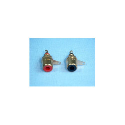 Gniazdo RCA montaż gold stand do obudowy