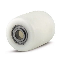 Kółko do wózka, Nylon twardy, Poliamid, Biały, obc.: 1800kg, śred.: 82mm, szer.: 91mm
