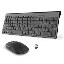 KLAWIATURA+MYSZ OPT. BEZPRZ.IMAC CZARNA