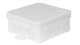 Puszka N/T Hermetyczna Z Dławicą Zintegrowaną 85X85x39mm Ip54 Biała N6 83006006