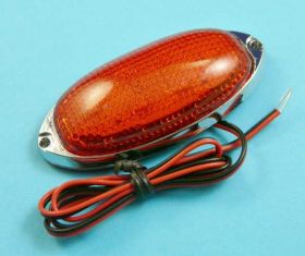 LAMPKA LED 6xSMD RED 12V OWALNA DUŻA