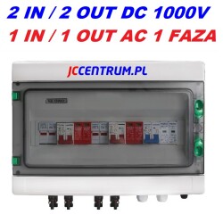 ROZDZIELNICA PV 600V DC/AC 2 STRINGI 1 FAZOWA FOTOWOLTAIKA IP65